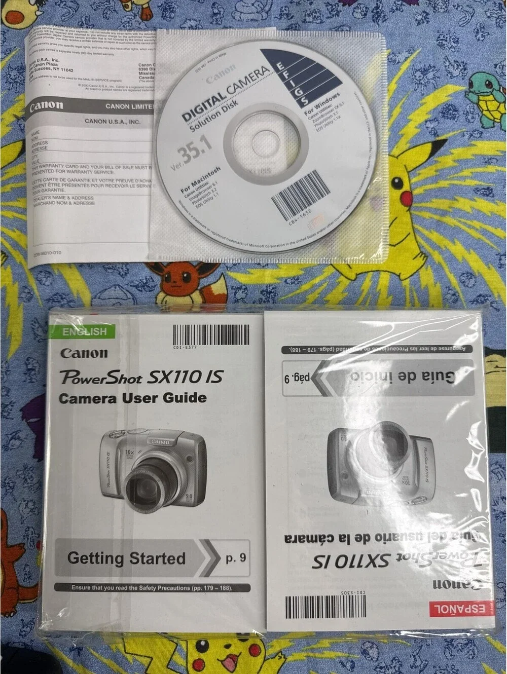 Canon PowerShot SX110 IS Digital Camera 10x Zoom 9.0MP Black - Complete Tested
